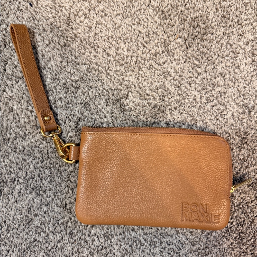 Bon Maxie Tan Leather Phone Wallet